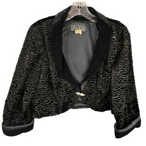 Vintage Alex Evenings Vintage Faux Fur Cropped Shrug Jacket